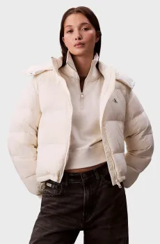 Женский белый пуховик ESSENTIAL MIDWEIGHT Белый XL Calvin Klein Jeans LV047D501G