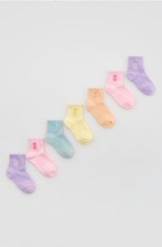 Reserved - Кольорові вишиті шкарпетки, набір з 7 - різнобарвний - 215JL-MLC