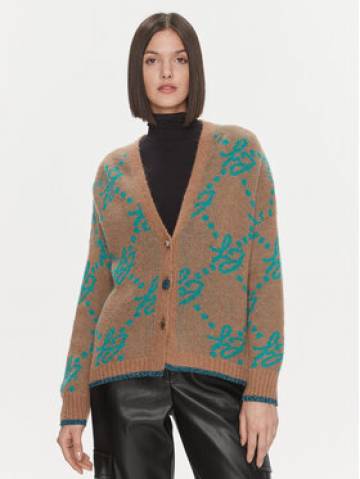 Liu Jo Кардиган MF3226 26054 Коричневий Regular Fit Liu Jo Кардиган MF3226 26054 Коричневий Regular Fit