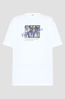 Мужская белая футболка Белый L Karl Lagerfeld 553225.755143;10