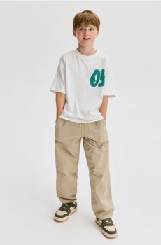 Reserved - Бавовняні штани-парашути - бежевий - 632FM-08X