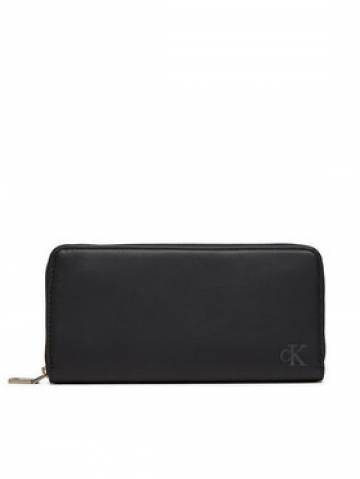 Calvin Klein Jeans Великий жіночий гаманець Block Zip Around Pu K60K612704 Чорний Calvin Klein Jeans Великий жіночий гаманець Block Zip Around Pu K60K612704 Чорний