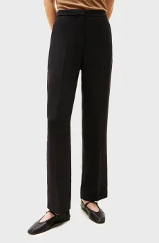 Женские черные брюки CREPE RELAXED STRAIGHT PANT Черный XXS Tommy Hilfiger WW0WW45445