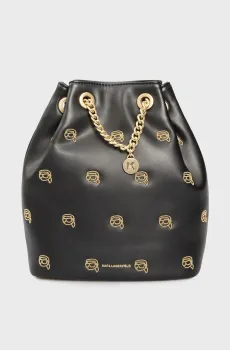 Женский черный рюкзак с узором IKONIK 2.0 SEASONAL BP AOP Черный ONESIZE Karl Lagerfeld 246W3033