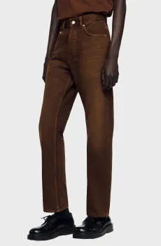 Мужские коричневые джинсы Коричневый 33 Sandro SHPJE00777_Tobacco Brown