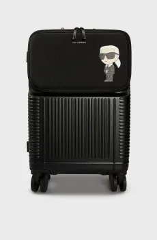 Женский черный чемодан 50 см k ikonik 2.0 trolley mix Черный ONESIZE Karl Lagerfeld 236W3196