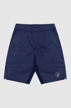 Детские синие шорты с логотипом