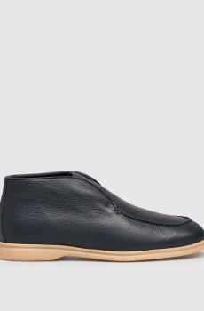 Синие кожаные дезерты Fusco