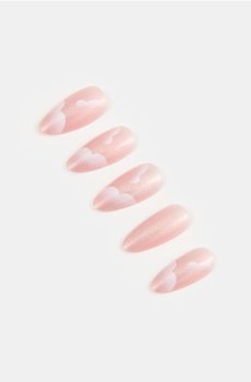 Штучні нігті з блискучим покриттям, набір з 24 - пастельний рожевий