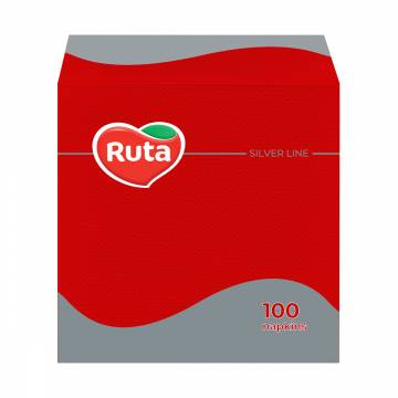 Столовые салфетки Ruta 1-слойные, 24*24 см, 100 шт