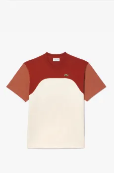 Мужская бордовая футболка Colorblock Бордовый XS Lacoste TH9551HBI