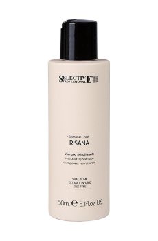 Восстанавливающий шампунь для волос Selective Professional Risana Shampoo с экстрактом муцина улитка, 150 мл