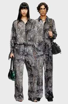 Темно-серые брюки с узором P-THECK-A-AJFW (унисекс) Серый XS Diesel A19566 0AJFW