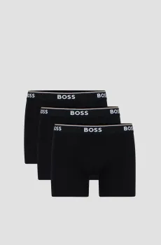 Мужские черные боксеры (3 шт) Черный S BOSS 50475282;001