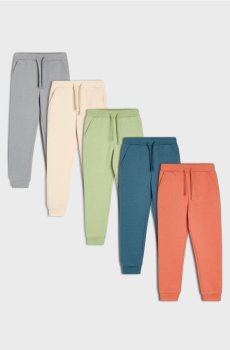 Трикотажні джогери, 5 пар - нюдовий