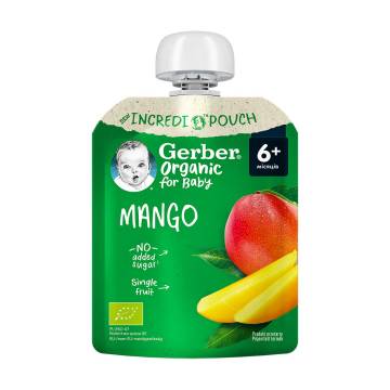 Детское фруктовое пюре Gerber Organic Манго, от 6 месяцев, 80 г (пауч) Детское фруктовое пюре Gerber Organic Манго, от 6 месяцев, 80 г (пауч)