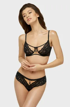 Женский черный бюстгальтер Черный 90G MARC&ANDRE W21-0651-FCS-LY