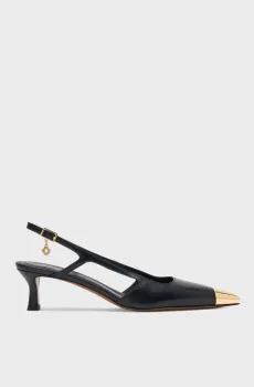 Женские черные кожаные слингбэки Черный 37 MAJE MFACH00805_Black