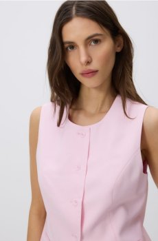 Reserved - Жилет із додаванням віскози - рожевий - 740JC-30X