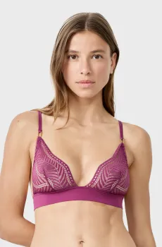 Женский фиолетовый топ с мягкой треугольной чашкой AUDACE Фиолетовый M Etam 6553590