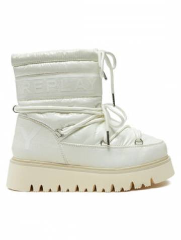 REPLAY Снігоходи Shiny-Effect Harper United Lace-Up GWF4R.000.C0002T Білий REPLAY Снігоходи Shiny-Effect Harper United Lace-Up GWF4R.000.C0002T Білий