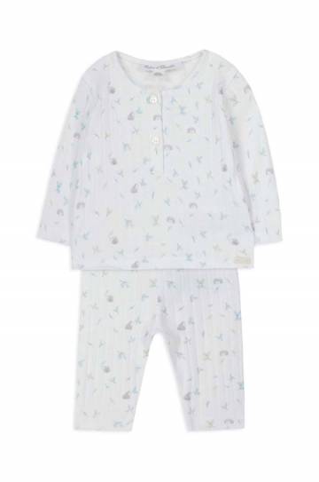 Детская хлопковая пижама Tartine et Chocolat цвет белый узор