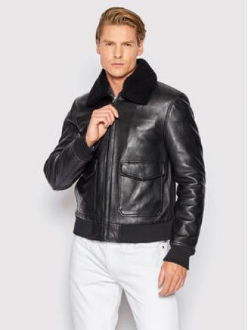Serge Pariente Шкіряна куртка Style 18 Чорний Regular Fit Serge Pariente Шкіряна куртка Style 18 Чорний Regular Fit