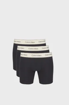 Мужские черные боксеры (3 шт) BOXER BRIEF Черный S Calvin Klein LV00NB4447