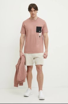 Хлопковая футболка adidas M T LENS PKT T