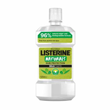 Ополаскиватель для полости рта Listerine Naturals c эфирными маслами, мягкий мятный вкус, 500 мл