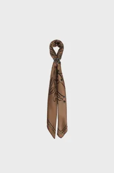 Женский коричневый платок с узором Коричневый ONESIZE Bimba Y Lola 252BASC06.10600