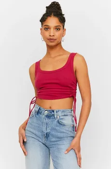 Женский малиновый топ Малиновый XXS Tally Weijl SSLCOMERLA