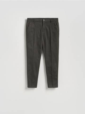 Reserved - Штани jogger с защипами - темно-сірий - 507GC-90X