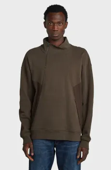 Мужская темно-коричневая спортивная кофта Fabric mix Коричневый XL G-Star RAW D27086,E124