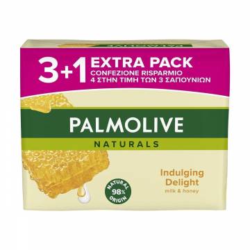 Твердое мыло Palmolive Naturals Молочко и мед, 4*90 г Твердое мыло Palmolive Naturals Молочко и мед, 4*90 г