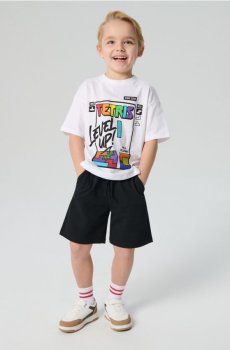 Бавовняна футболка з коротким рукавом Tetris - білий