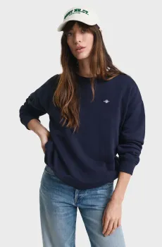 Женский темно-синий свитшот SHIELD C-NECK Синий S Gant 4201414