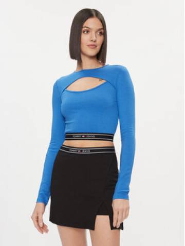 Tommy Jeans Блузка DW0DW17394 Голубий Slim Fit Tommy Jeans Блузка DW0DW17394 Голубий Slim Fit