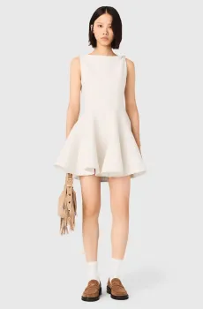 Женское белое твидовое платье Белый 36 MAJE MFPRO04523_Ecru