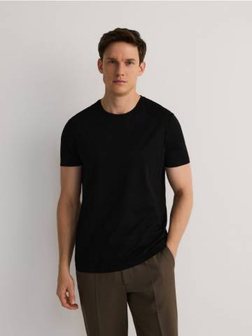 Reserved - Футболка regular fit з модалом - чорний - 7384Z-99X Reserved - Футболка regular fit з модалом - чорний - 7384Z-99X