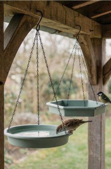 Набір підвісних годівниць для птахів 2 штуки - блідо-зелений