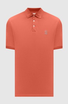 Красное поло с принтом эмблемы