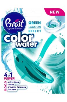 Твердый туалетный блок 4в1 Brait Color Water Green Lagoon, 40 г
