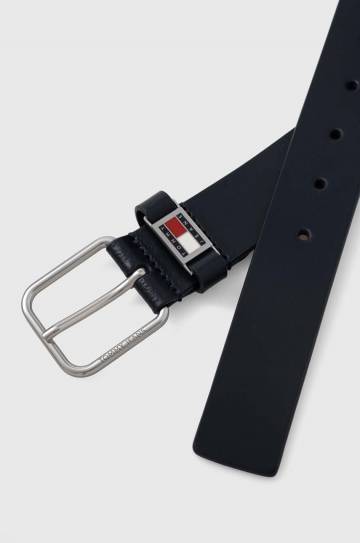 Кожаный ремень Tommy Jeans мужской цвет синий Кожаный ремень Tommy Jeans мужской цвет синий