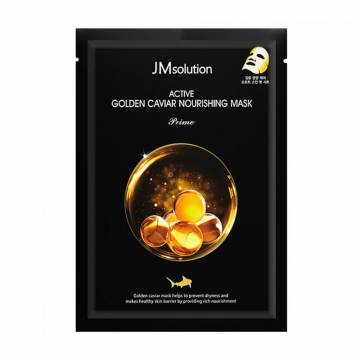 Тканевая маска для лица JMsolution Active Golden Caviar Nourishing Mask Prime с золотом и икрой, 30 мл Тканевая маска для лица JMsolution Active Golden Caviar Nourishing Mask Prime с золотом и икрой, 30 мл