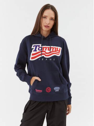 Tommy Jeans Світшот DW0DW17689 Cиній Relaxed Fit Tommy Jeans Світшот DW0DW17689 Cиній Relaxed Fit