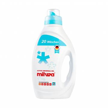 Гель для стирки Milwa Active Universal Gel 20 стирок, 1 л Гель для стирки Milwa Active Universal Gel 20 стирок, 1 л