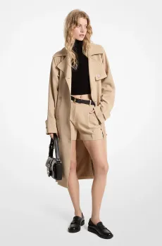 Женский бежевый тренч DB OVERSIZE BELTED Бежевый S Michael Kors MT420EXENX