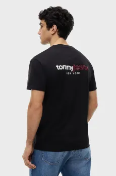Мужская черная футболка REG DNA GRPHC SS T EXT Черный L Tommy Jeans DM0DM23375