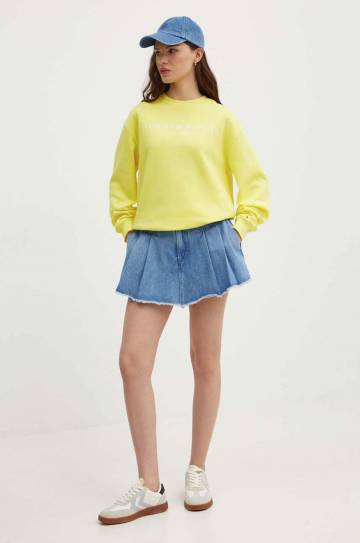Кофта Tommy Hilfiger женская цвет жёлтый с принтом WW0WW39791 Кофта Tommy Hilfiger женская цвет жёлтый с принтом WW0WW39791